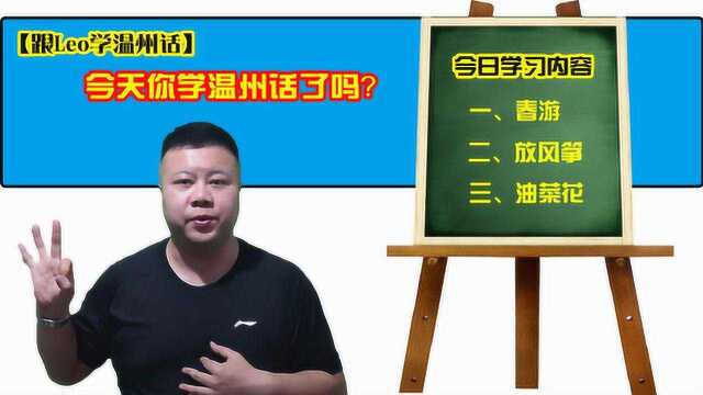 跟Leo学温州话:教你用温州话说春游、放风筝、油菜花