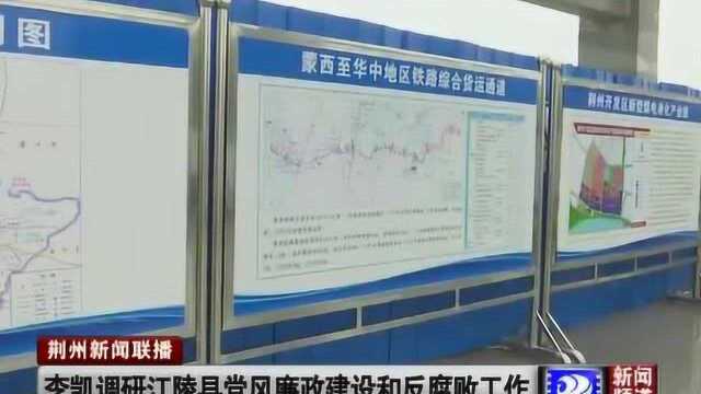 荆州市委常委李凯调研江陵县党风廉政建设和反腐败工作