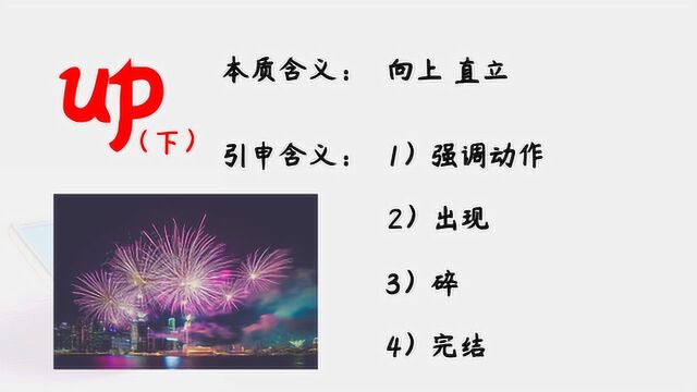 50个常用介词之up下,每天一分钟,轻松学单词