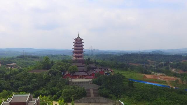 四川德阳市罗江区南塔寺,罗江十大旅游景点之一!