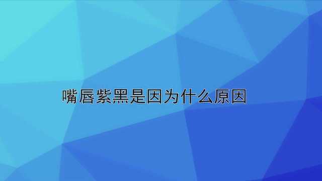 嘴唇紫黑是因为什么原因?