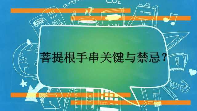 菩提根手串关键与禁忌?