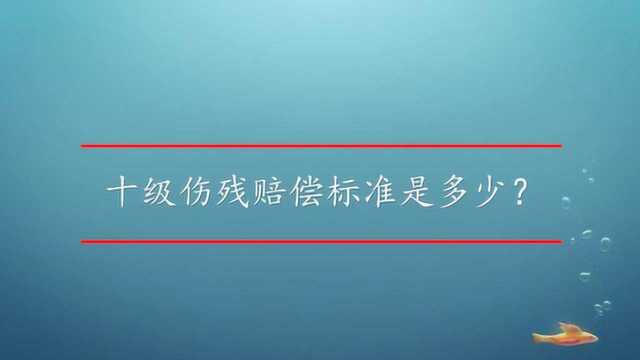 十级伤残赔偿标准是多少?