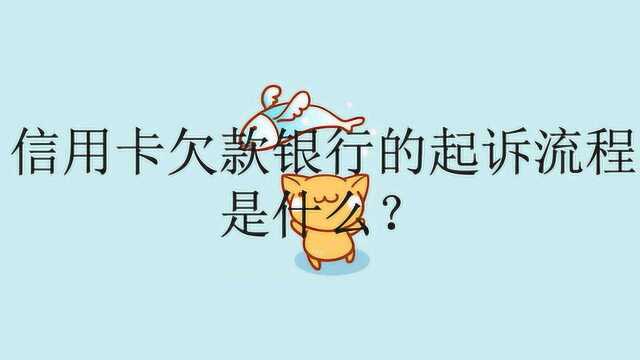 信用卡欠款银行的起诉流程是什么?