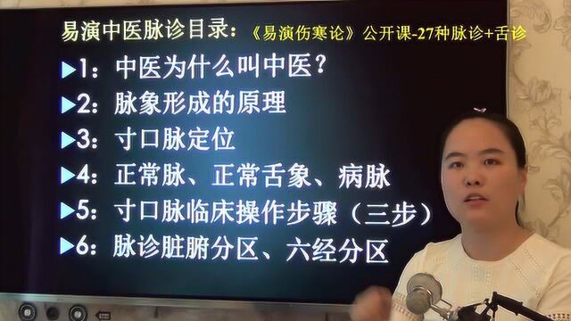 2易演伤寒论27种脉诊+舌诊课程目录