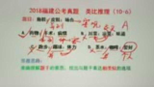 2018福建公考真题,行测类比推理,拖鞋、皮鞋和场合什么关系?请看视频