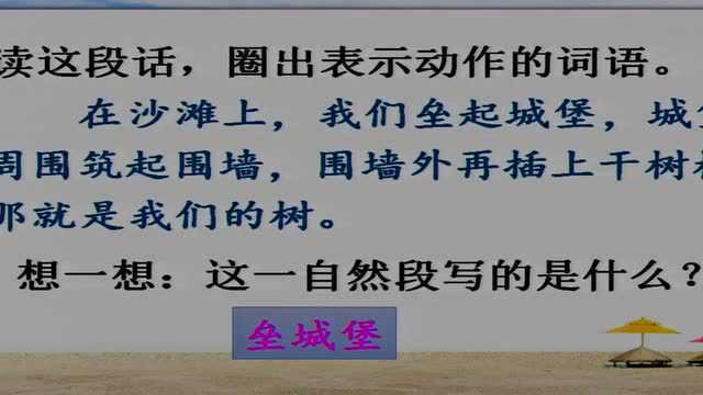 4.10二年级语文《沙滩上的童话(一)》