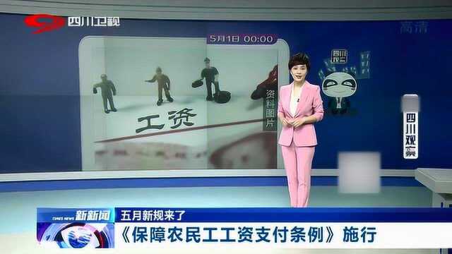 五月新规来了:《保障农民工工资支付条例》开始施行