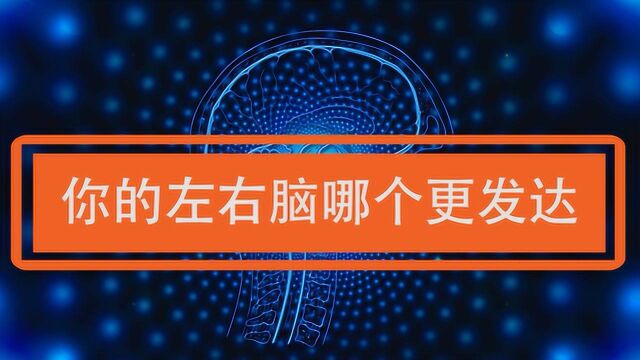 想知道你的左右脑哪个更发达吗