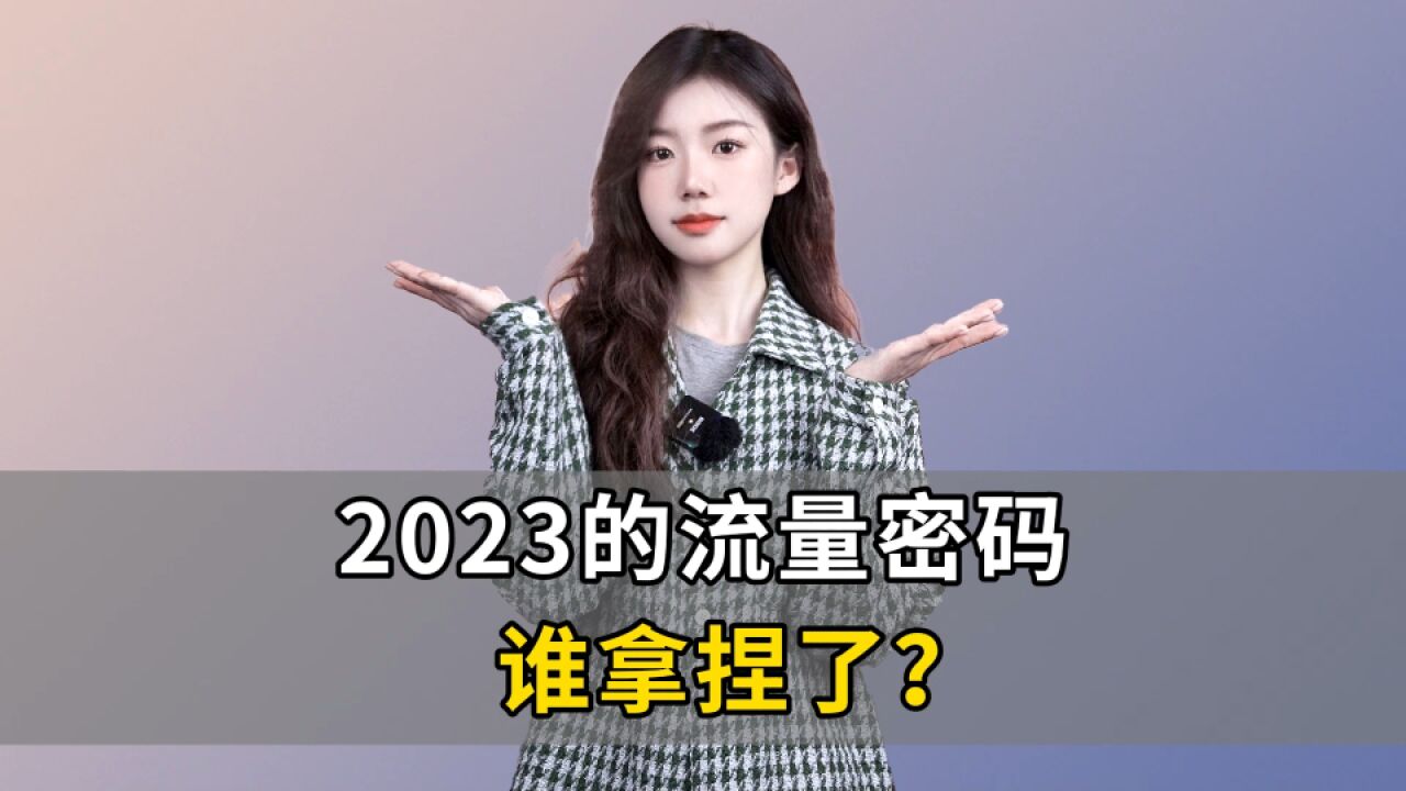 2023的流量密码,谁拿捏了?