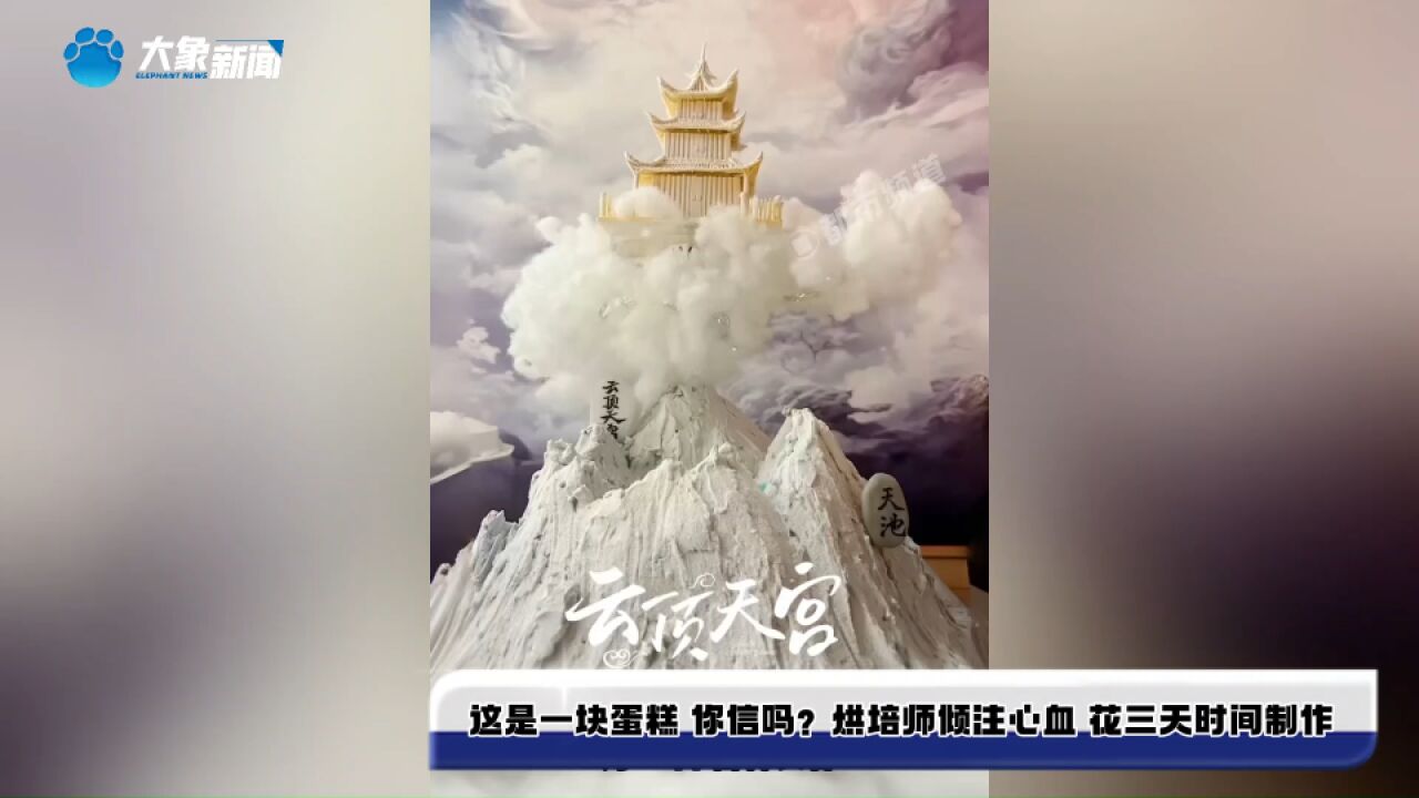 这是一块蛋糕 你信吗?烘培师倾注心血 花三天时间制作