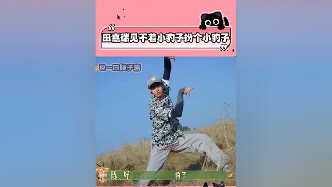 田嘉瑞见不着小豹子扮个小豹子 田氏小豹子闪亮登场,可真是个开心果