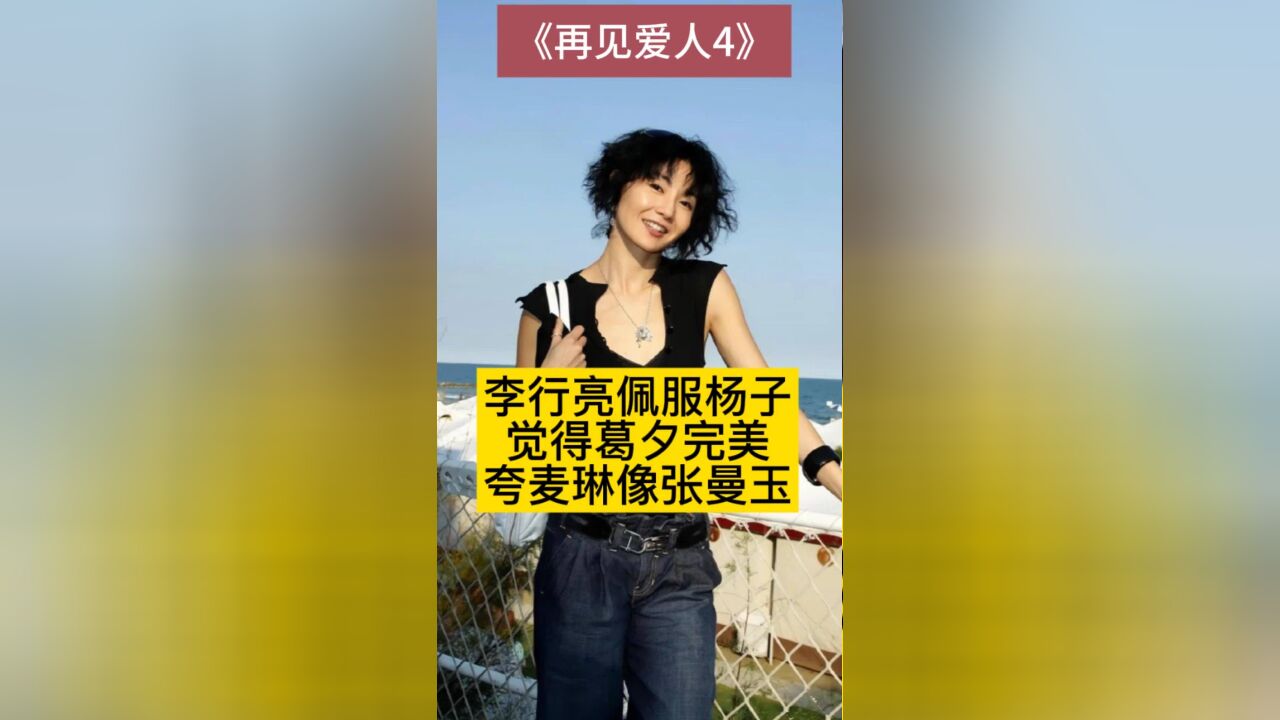 李行亮佩服杨子,觉得葛夕完美,夸麦琳像张曼玉