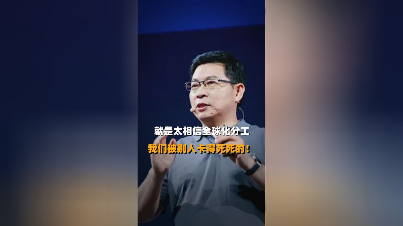 就是太相信全球化分工 我们被别人卡得死死的!