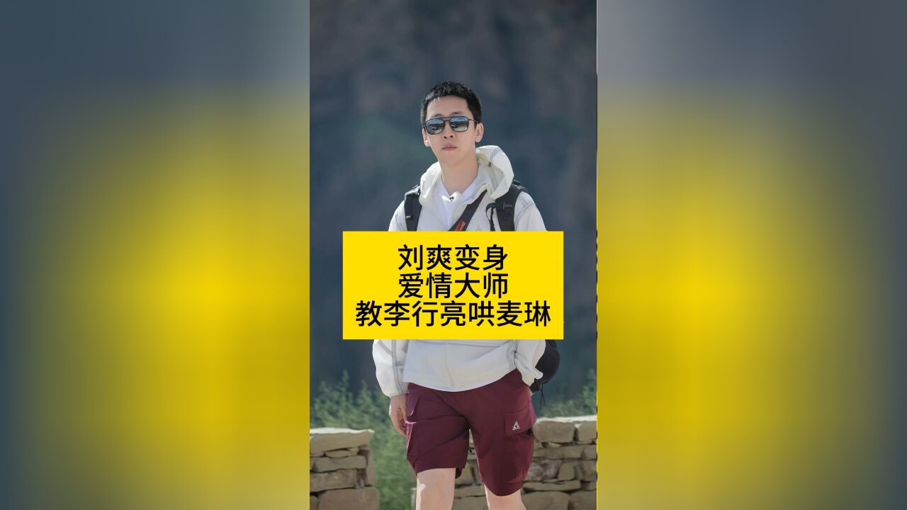 刘爽竟然变身“爱情大师”,教李行亮哄麦琳