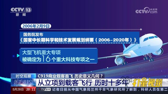 国产大飞机项目从立项到载客飞行,历时十多年