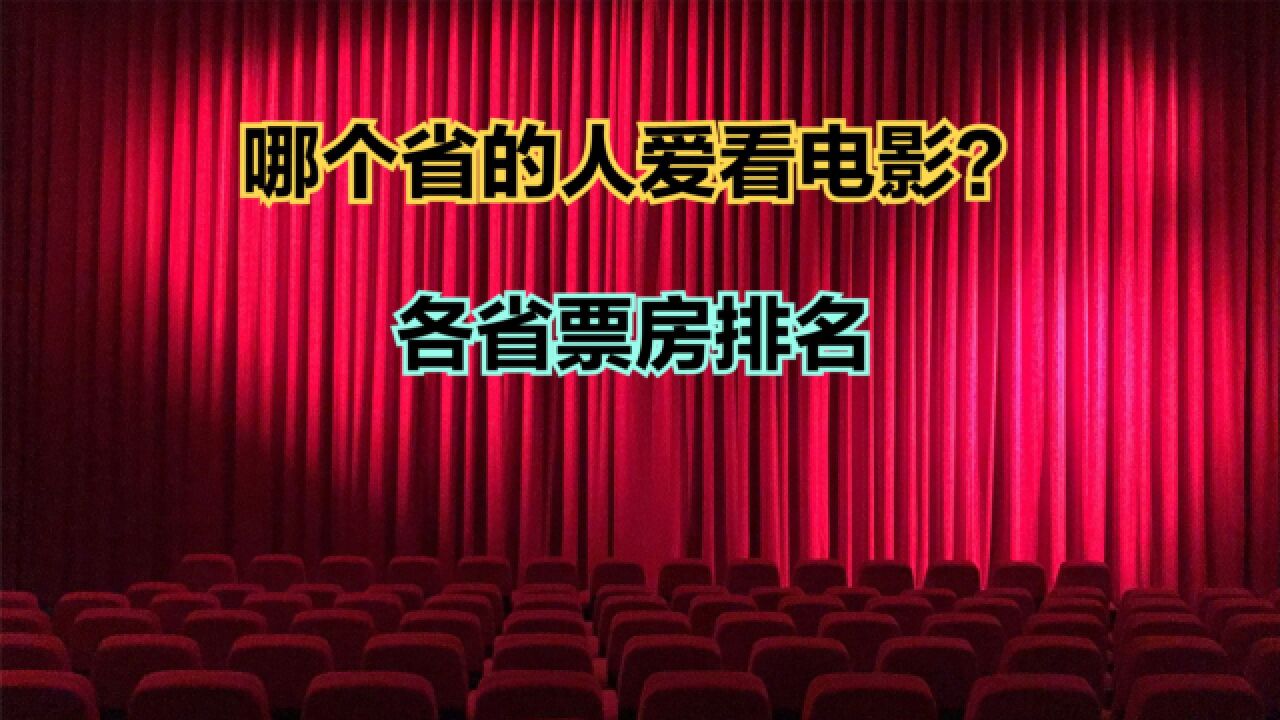 2023年6月各省电影票房排名,17个省过亿,看看你的家乡排第几?