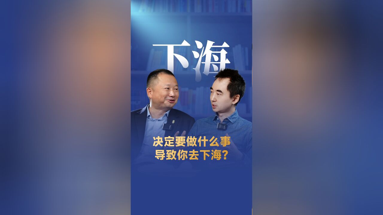 决定要做什么事,导致你去下海?