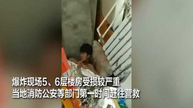 河南安阳一居民楼发生爆炸 2死1伤 6楼房顶被炸穿