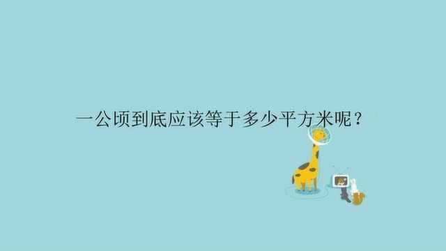 一公顷到底应该等于多少平方米呢?