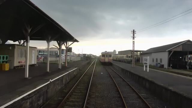 日本铁路 暴雨! 海滨铁路 阿字之浦胜田