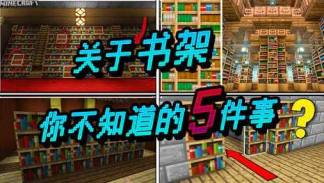 我的世界:书架你不知道的5件事,原来神秘文字不是书架里的