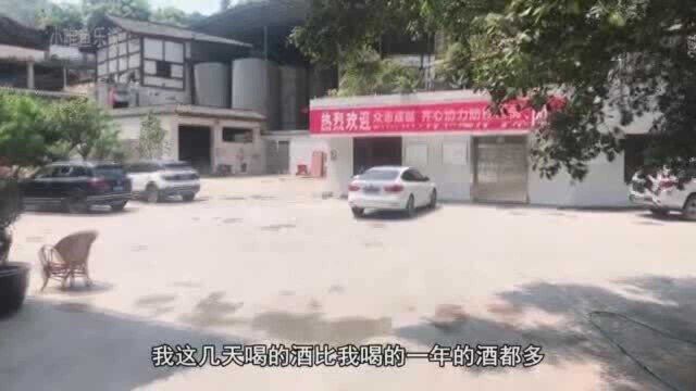 小妹展示自家酒厂,一个酒罐价值过亿,逛累了就喝酒解乏