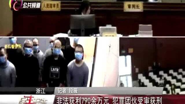 非法获利790余万元,犯罪团伙受审获刑