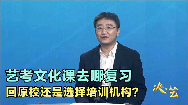 艺考文化课去哪复习,回原校还是选择培训机构?专家给出中肯建议