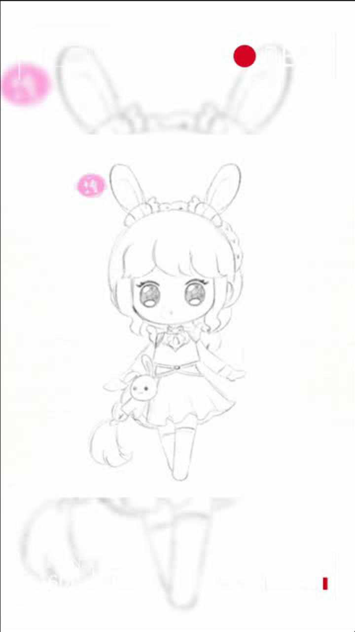 斗罗大陆小舞卡通画线稿上色超萌萌小舞儿童插画