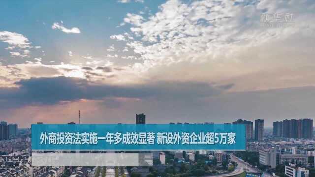 外商投资法实施一年多成效显著 新设外资企业超5万家