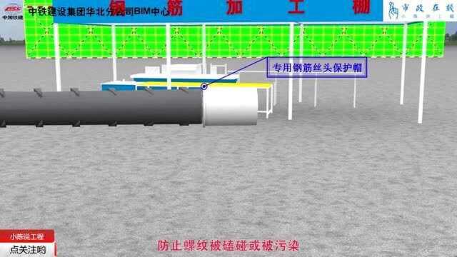 中铁建钢筋直螺纹连接工艺动画演示,很详细易懂!