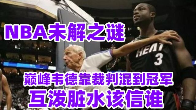 NBA未解之谜:韦德唯一FMVP竟靠联盟保送,入狱裁判写书揭露黑幕