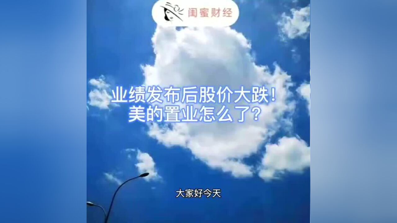 业绩发布后股价大跌!美的置业怎么了?