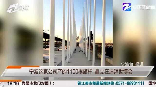 宁波这家公司产的1100根旗杆 矗立在迪拜世博会