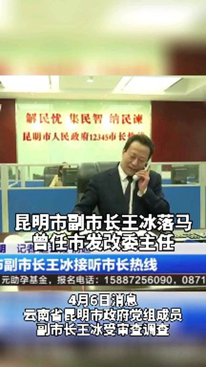 昆明市副市长王冰落马曾任市发改委主任