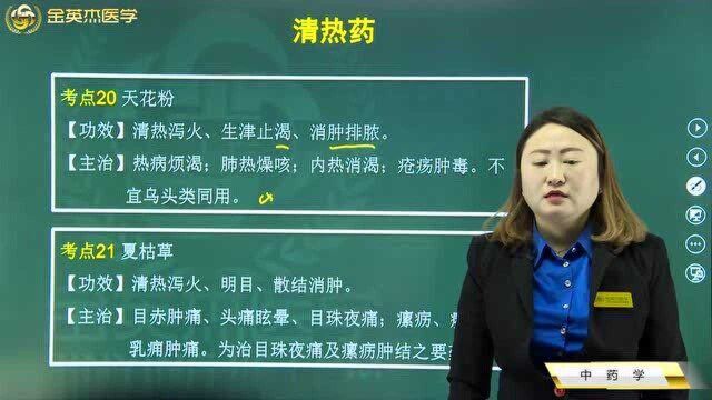 中医中药学:天花粉和夏枯草都是清热药,两者的功效具体区别是怎样的?使用如何选择?