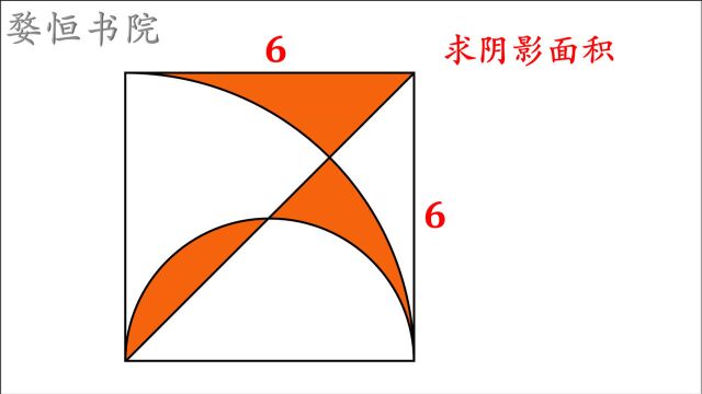 求阴影面积,画一条线就能巧妙解决