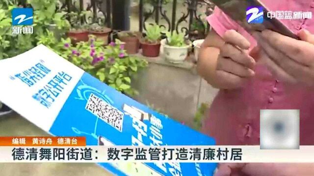 德清舞阳街道:数字监管打造清廉村居