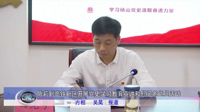 陈莉到高铁新区开展党史学习教育宣讲和慰问老党员活动