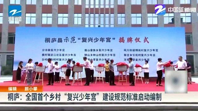 桐庐:全国首个乡村“复兴少年宫”建设规范标准启动编制