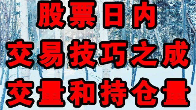 股票日内交易技巧之成交量和持仓量