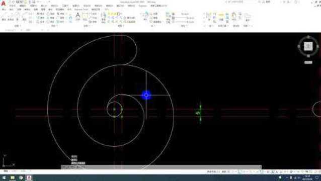 CAD画平面螺旋图形