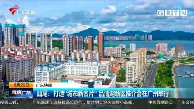 汕尾:打造“城市新名片” 品清湖新区推介会在广州举行