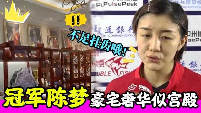 陈梦豪宅太阔气,爸为女儿定独一无二项链,论奥运冠军家境差多大