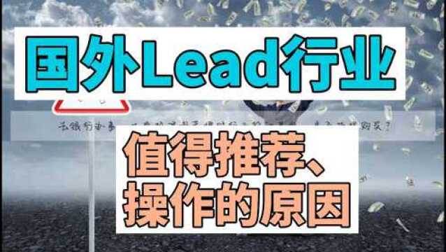 国外lead行业为什么值得推荐?