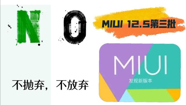 MIUI12.5增强版推第三批,老机型也在列,果然不抛弃不放弃