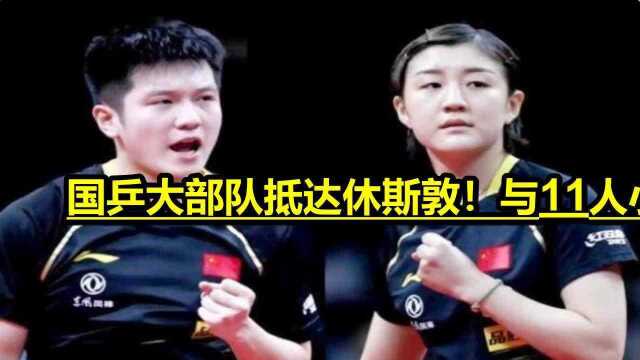 国乒大部队抵达休斯敦 全员防疫全副武装陈梦戴护目镜口罩