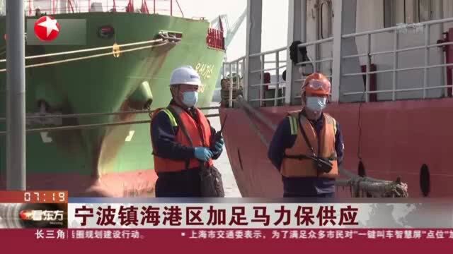 宁波镇海港区加足马力保供应:优化船舶审批流程 为进港船只开通绿色通道