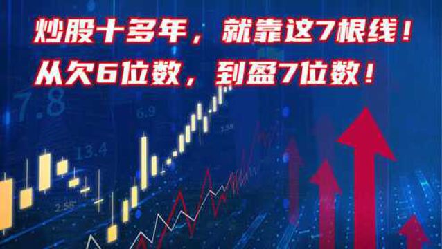 炒股十多年,从欠6位数,到盈7位数,就靠这7根线!